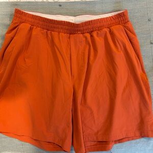 lululemon athletica Orange Athletic Shorts